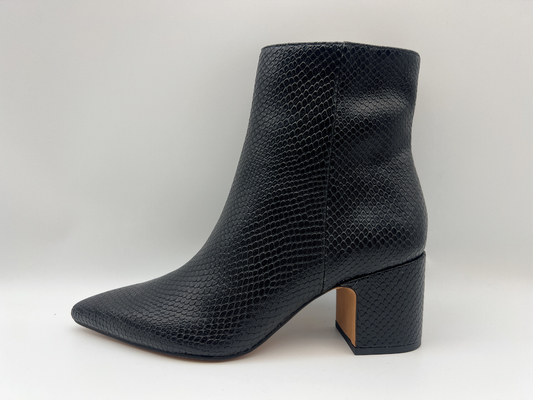 bottes imperméables de robe de l'hiver des femmes avec le nappa doux liz en cuir, empeigne de conception de peau de serpent avec la tirette intérieure de YKK