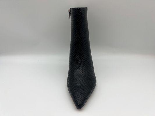 bottes imperméables de robe de l'hiver des femmes avec le nappa doux liz en cuir, empeigne de conception de peau de serpent avec la tirette intérieure de YKK