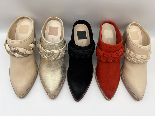 Toe Dress Shoes fermé des femmes de ROSH talon de 2 pouces avec la courroie tissée