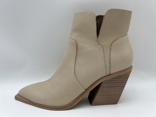 bottines à deux tons de la robe des femmes en cuir de nappa doux avec la tirette en métal, cale d'ABS avec l'outsole de TPR
