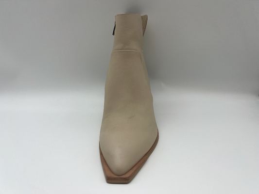 bottines à deux tons de la robe des femmes en cuir de nappa doux avec la tirette en métal, cale d'ABS avec l'outsole de TPR