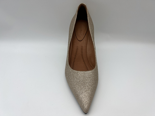 les chaussures des femmes de scintillement de lt or stylet de 3 pouces ont fermé Toe High Heel
