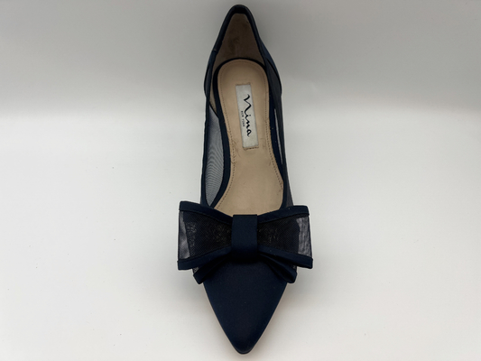 Noir respirable des chaussures élégantes en cuir des femmes de GV dirigé a fermé Toe Heels With Mesh Butterfly