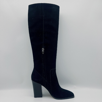 Place en cuir noire Toe Ankle Boots/bottines des femmes hautes