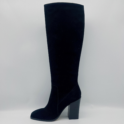 Place en cuir noire Toe Ankle Boots/bottines des femmes hautes