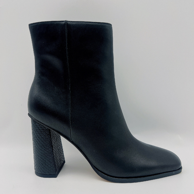 La robe en cuir des femmes imperméables rejette la place noire occasionnelle Toe Ankle Boots