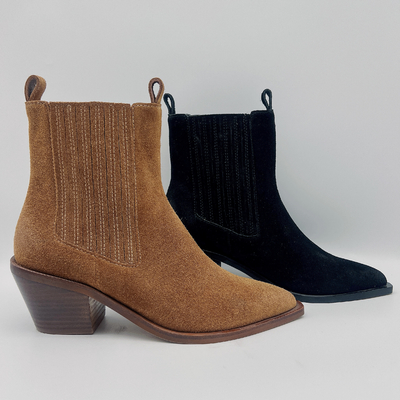 Les bottes en cuir de la robe des femmes portatives ont dirigé Toe Casual Shoes Unique