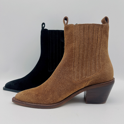 Les bottes en cuir de la robe des femmes portatives ont dirigé Toe Casual Shoes Unique