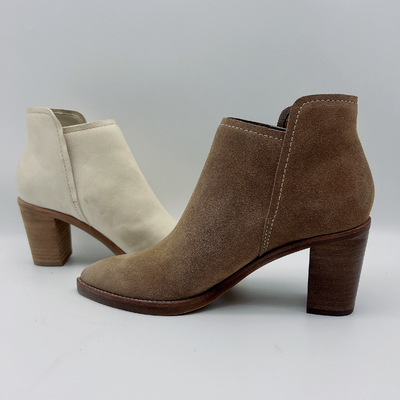 Les bottes en cuir de la robe des femmes faites sur commande désossent l'empeigne molle de cuir de suède de Nappa/vache