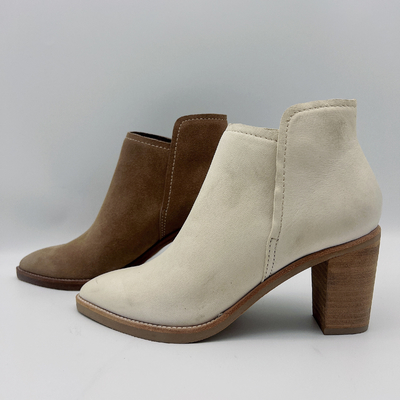 Les bottes en cuir de la robe des femmes faites sur commande désossent l'empeigne molle de cuir de suède de Nappa/vache