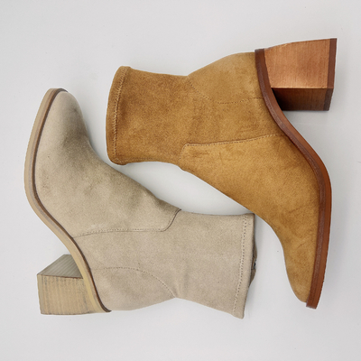Bottes de la robe des femmes confortables/bureau Tan Suede Ankle Boots Womens