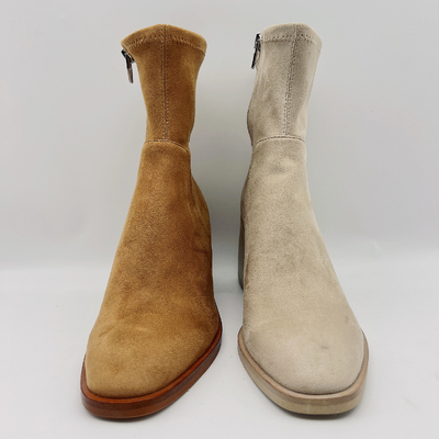 Bottes de la robe des femmes confortables/bureau Tan Suede Ankle Boots Womens