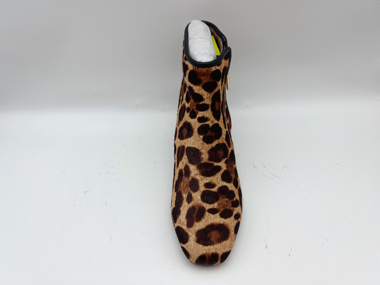 Des femmes du cuir de fermeture éclair bottines, autour de Toe Low Heel Ankle Boots