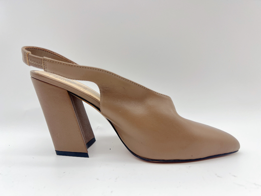 Sandales élégantes de talons hauts de lt Tan Ladies Soft Leather Sandals 5cm 10 pouces