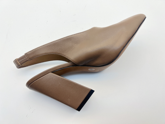 Sandales élégantes de talons hauts de lt Tan Ladies Soft Leather Sandals 5cm 10 pouces