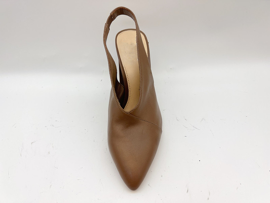 Sandales élégantes de talons hauts de lt Tan Ladies Soft Leather Sandals 5cm 10 pouces