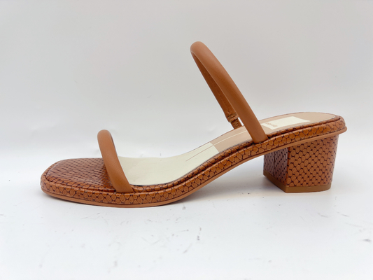 Les dames de Brown ouvrent Toe Slippers Comfortable 2cm des pantoufles d'une courroie avec la copie de Croco
