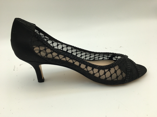 Talon des chaussures 3cm des femmes supérieures en cuir molles de Nappa le bas a dirigé Toe Sandals fermé
