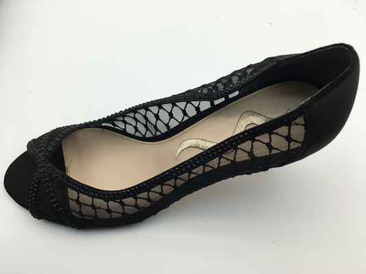 Talon des chaussures 3cm des femmes supérieures en cuir molles de Nappa le bas a dirigé Toe Sandals fermé