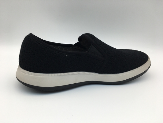 OEM d'ODM confortable noir de chaussures de loisirs de toile avec une unité TPR Outsole