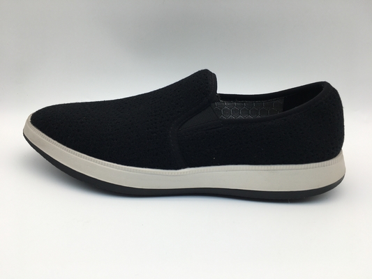 OEM d'ODM confortable noir de chaussures de loisirs de toile avec une unité TPR Outsole