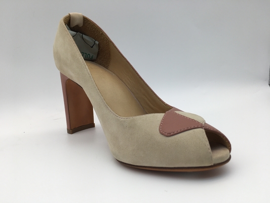 OEM d'ODM en cuir des chaussures élégantes des femmes de suède avec le piaulement Toe Heels