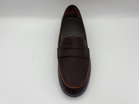 Chaussures de travail résistantes de glissement confortable doucement deux oisifs de Tone Leather Ladies Flat Leather