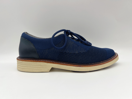 Le doux deux Tone Leather Lace Up Work chausse Brown des femmes avec une unité Outsole en caoutchouc