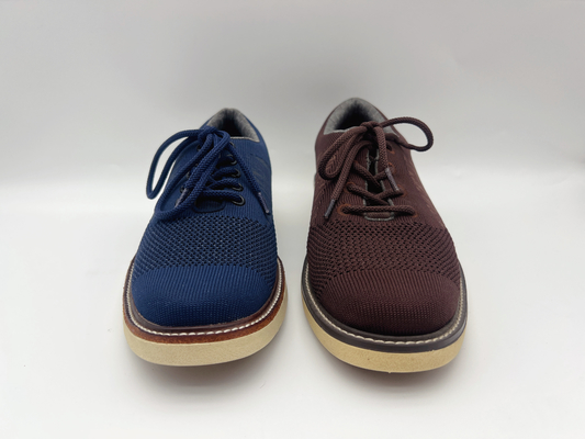 Le doux deux Tone Leather Lace Up Work chausse Brown des femmes avec une unité Outsole en caoutchouc