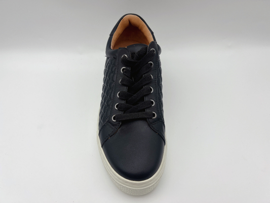 Les chaussures en cuir plates des femmes de loisirs avec le blanc glissent non Outsole en caoutchouc