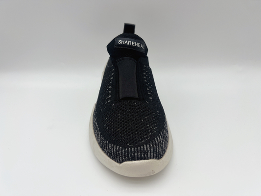 Empeigne élastique large de 5cm de travail de glissement de noir de marine des femmes résistantes de chaussures