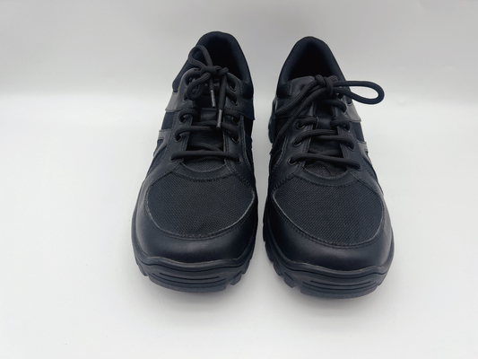 Portable élégant de chaussures de travail de glissement doux noir de peau de vache/confortable résistants