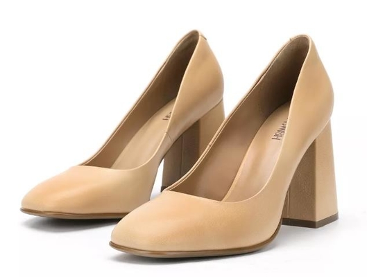 La plate-forme à hauteur en cuir véritable de talon des chaussures élégantes 3inch de Brown des femmes a fermé des orteils
