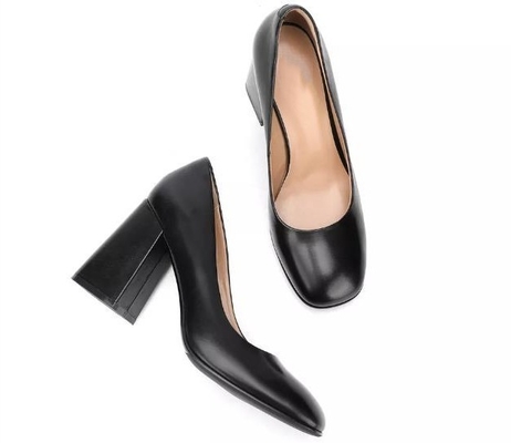 La plate-forme à hauteur en cuir véritable de talon des chaussures élégantes 3inch de Brown des femmes a fermé des orteils