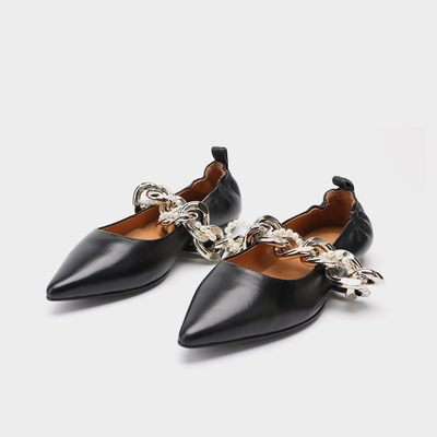 Garniture de chaîne de processus personnalisée Office Lady Shoe Bout pointu