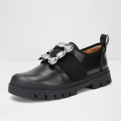 Appartement noir pour la chaussure de Madame de bureau de nouveaux styles de femmes, chaussure plate occasionnelle de Mary Jane