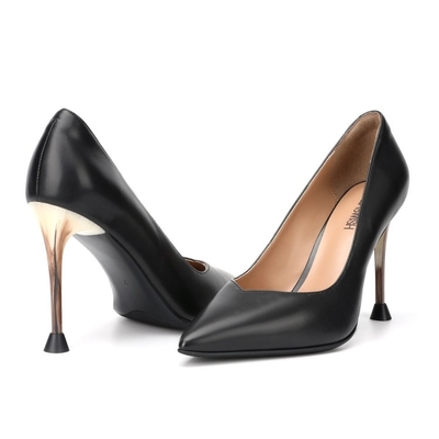 Chaussures élégantes de cuir verni blanches des femmes talons hauts confortables de 3,9 pouces