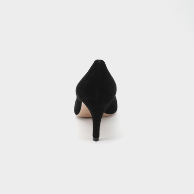 Les talons minces ont dirigé Toe Leather Shoes, le glissement de 3 femmes de couleur de pouce sur des chaussures élégantes