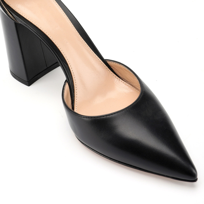Talon carré Tan Ankle Strap Shoes, chaussures élégantes de dames de courroie de cheville de 8cm
