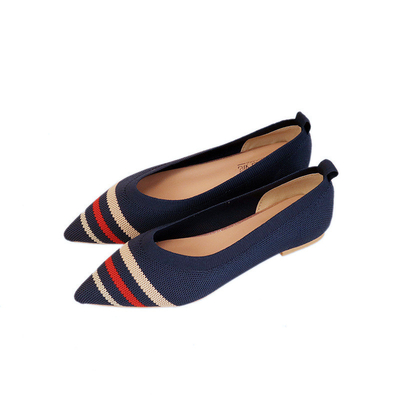3d a tricoté le style moderne plat des chaussures en cuir des femmes de vamp à la mode