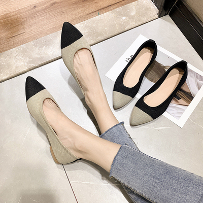 Le nouveau poids léger plat occasionnel aigu de la chaussure des femmes tricotent respirable