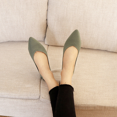 Soled doux tissé chausse 2022 appartements simples respirables chausse le nouveau style des femmes