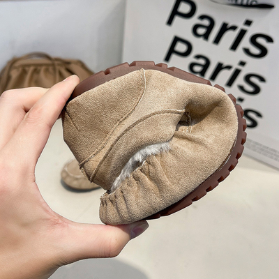 Bas talon chaud autour des chaussures d'étape de Toe Velvet Cotton Plush One pour le banlieusard