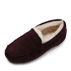 Bas talon chaud autour des chaussures d'étape de Toe Velvet Cotton Plush One pour le banlieusard