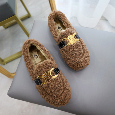Basses chaussures gîtées de laine d'agneau de scoop plus le coton chaud de velours pour Autumn And Winter