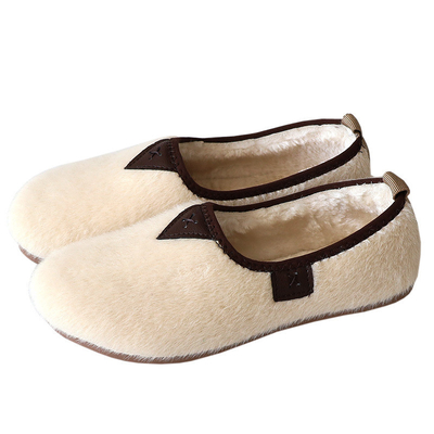Le coton Soled doux de femmes enceintes chausse à fond plat plus le velours Peasy chaud
