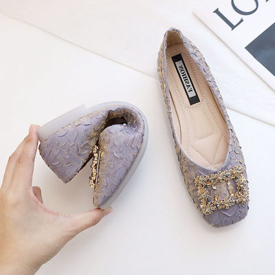 Chaussures molles ressort et Autumn Flat Bottomed de boucle de place de Soled de style féerique