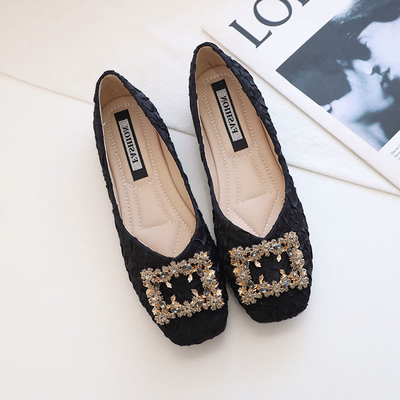Chaussures molles ressort et Autumn Flat Bottomed de boucle de place de Soled de style féerique