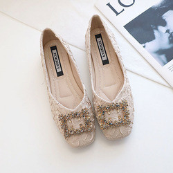 Chaussures molles ressort et Autumn Flat Bottomed de boucle de place de Soled de style féerique