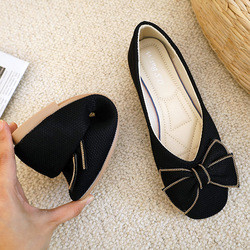 Soled mou a tricoté les chaussures de marche occasionnelles, sandales plates confortables légères